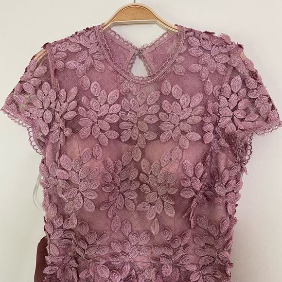 NWT BHLDN Virdia Dress Anthropologie size 10 Floral Applique Wedding Bridal - Picture 5 of 15